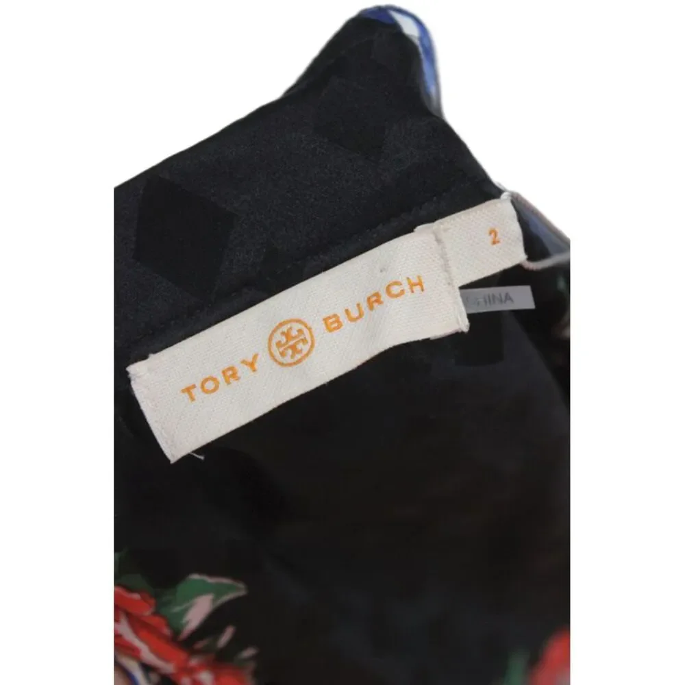 Tory Burch Womens Silk Floral Wrap Flare Skirt Black Size 2